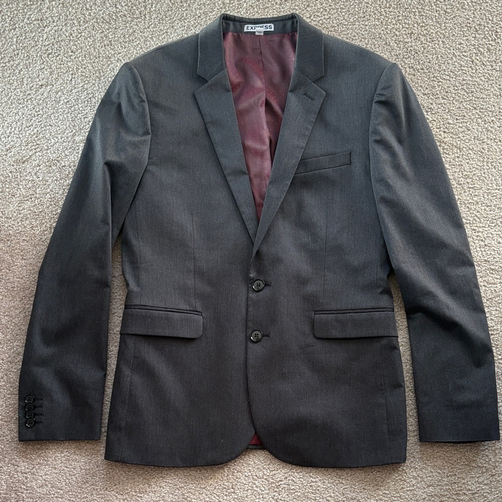 Express Innovator Mens lined blazer jacket Skinny Fit 38 short EUC